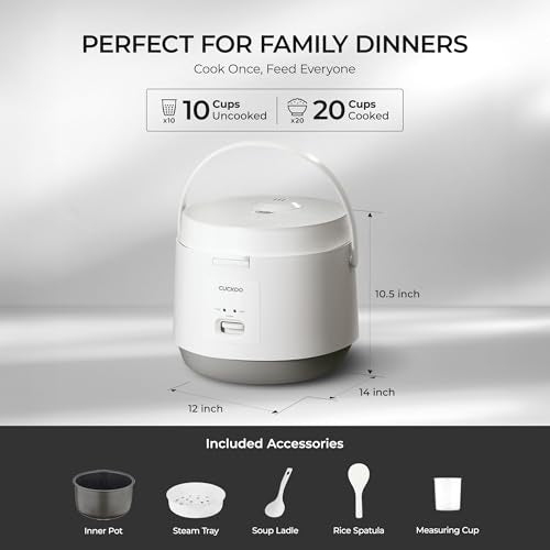 20-Cup Rice Cooker and Warmer - White, Easy-to-Use, Large Capacity
