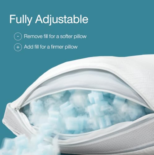 Cool+ Adjustable Cooling Toddler Pillow 13x19 - Breathable Gel Memory Foam