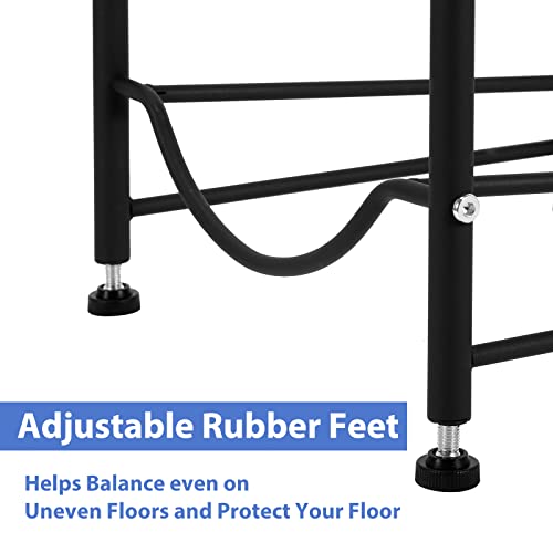 smusei Black 5 Tier Water Bottle Holder for 5-Gallon Jugs – Detachable Cooler Rack