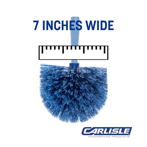 12-Pack Blue Sparta Round Duster Head 7 Inch for Overhead Cleaning - Soft Bristles