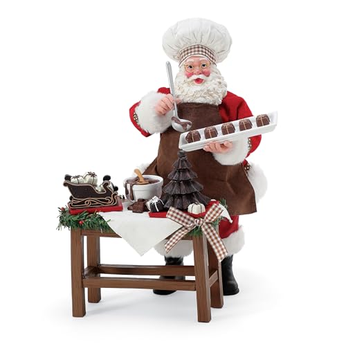 Department 56 Bon Appetit Santa & Chocolate Figurine Set - 11 Inch Holiday Decor