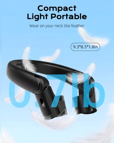 Vortara Dual Motor Neck Fan with Adjustable Air Vents - Raven Velvet Variation