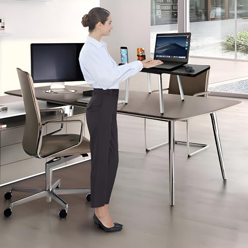 Portable Laptop Desk Stand - Adjustable Height Foldable Workspace for Travel & Home