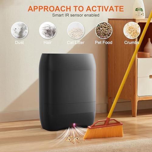 Hiwoor Blue Touchless Automatic Vacuum & Dustpan for Salons – Electric Hair & Debris Cleaner