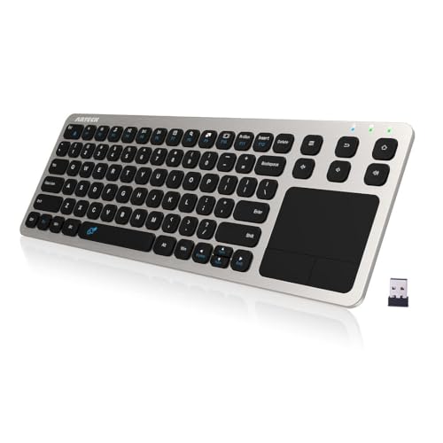 Arteck Wireless Touch Keyboard with Touchpad for Smart TV & PC - 2.4G
