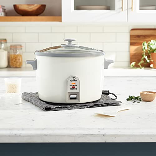 Zojirushi NHS-18 10-Cup Uncooked Rice Cooker & Steamer, White, Model NHS18