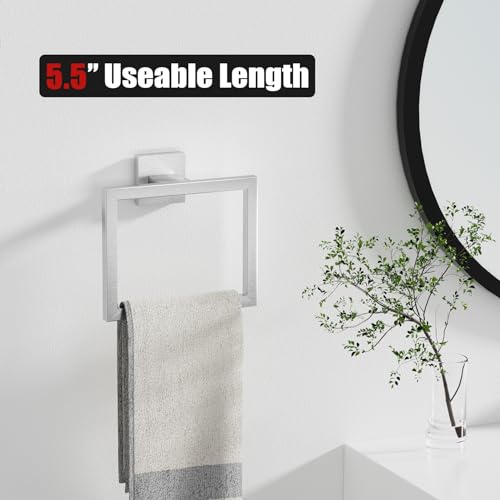 Brushed Nickel Bathroom Accessories Set - 10 Pieces with Towel Bars & Hooks - Variation of THIS listing