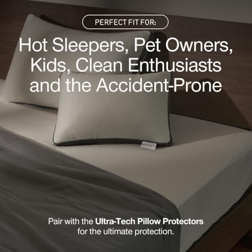 Twin Waterproof Mattress Protector - Ultra-Tech Smooth Top, Noiseless, Up to 18 Inches Deep, Machine Washable - Variation of THIS listing