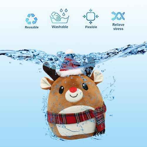Milu Deer Plush Toy Milu Deer Stuffed Animal Cute Christmas Milu Deer Plushies Pillow Soft Plushie Doll Gifts for Kid Decor, Christmas Milu Deer Plush(11 Inch)
