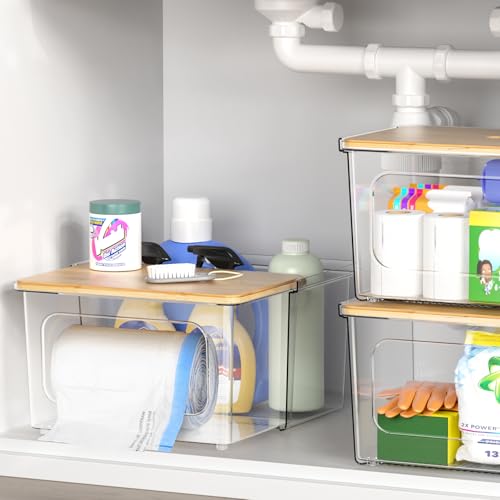 2 in 1 Trash Bag Dispenser & Under Sink Organizer - Clear Acrylic