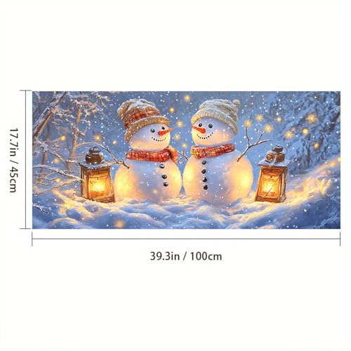 Christmas Snowman Window Film - Stained Glass Decor for Holiday Privacy & Glow