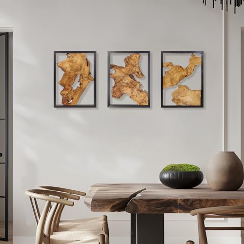 Irregular Natural Wood Wall Decor - Handcrafted Rustic Home Art - NAHARO