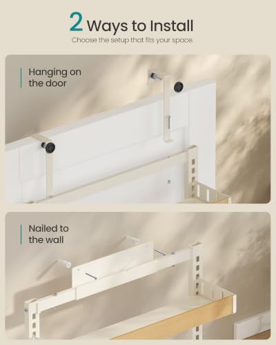 Matte White 6-Tier Over-the-Door Pantry Organizer - Adjustable Spice Rack
