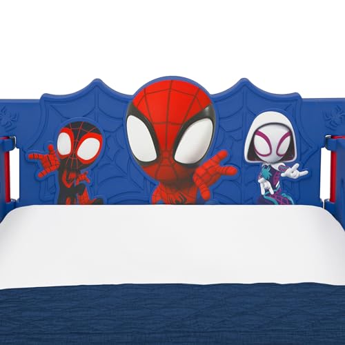 Delta Children Spidey and His Amazing Friends 3D Toddler Bed - Blue, Safety Guardrails