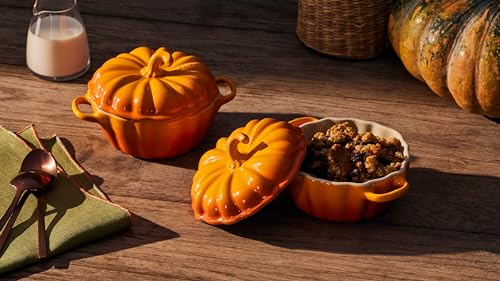 Le Creuset 12oz Persimmon Pumpkin Cocotte - Stoneware Mini Casserole