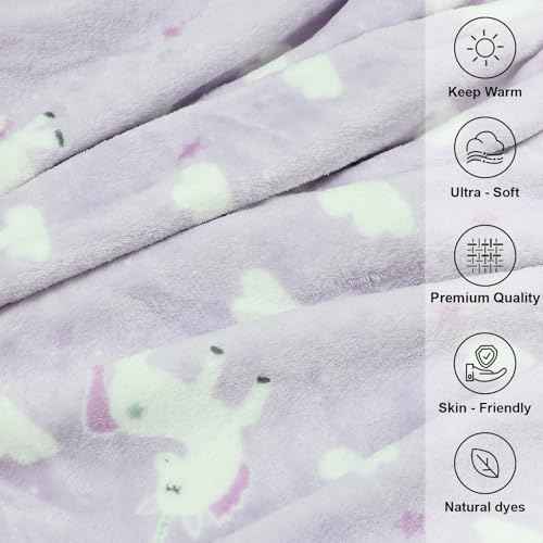 Unicorn Blanket for Girls - 50x60 Inches,Soft Cozy Kids Throw Blanket for Sofa Couch Bed,Cute Unicorn Gifts for Girls Kids Toddler Christmas Birthday Gift Decoration