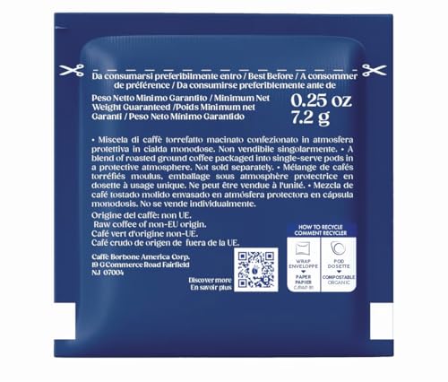 Italian Coffee Pods - Caffè Borbone Miscela Blu 150 Pack of 1 - Organic, Recyclable