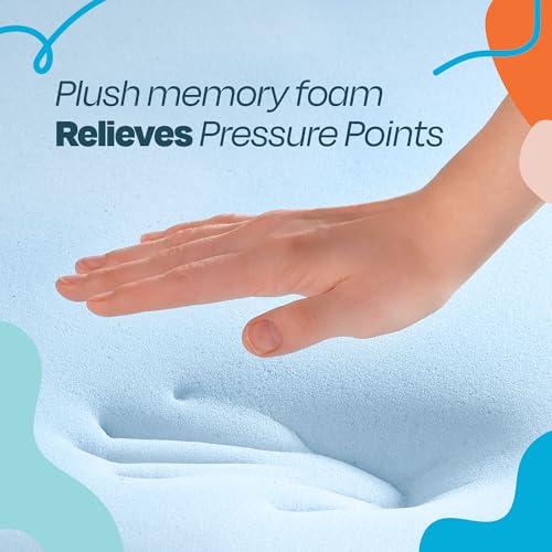 Full Size 3 Inch Gel Infused Memory Foam Mattress Topper - Plush, Cooling & Pressure Relief