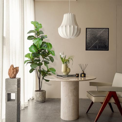 LUWENER 6ft Green Large Artificial Fiddle Leaf Fig Tree in Pot for Indoor & Outdoor Decor