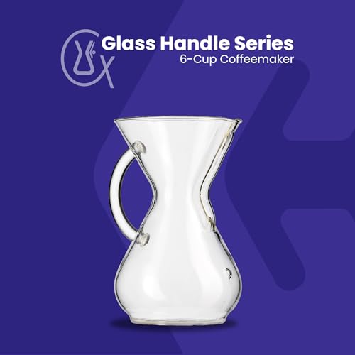 Chemex 6-Cup Pour-Over Glass Coffee Maker with Handle - Elegant Design