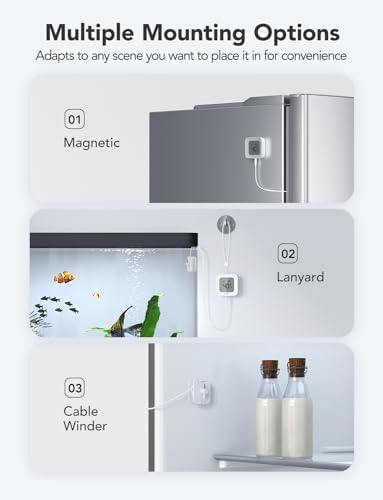 GoveeLife Bluetooth Refrigerator & Freezer Thermometer 2-Pack with LCD Display - Model H5108