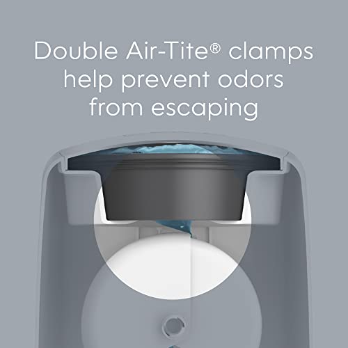 Diaper Genie Complete Diaper Pail White with Refill & Carbon Filter – Odor Lock System, Hands-Free Operation