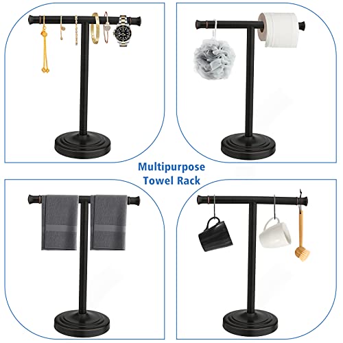 RUMOSE Oil Rubbed Bronze Freestanding Hand Towel Holder Stand Bathroom & Kitchen