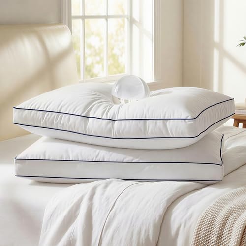 Queen Size Down & Support Hybrid Hotel Pillows Set of 2