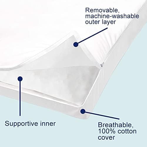 ACCURATEX Queen Size Pillows - Set of 2 Hybrid Shredded Memory Foam | Adjustable Loft & Removable Cotton Cover