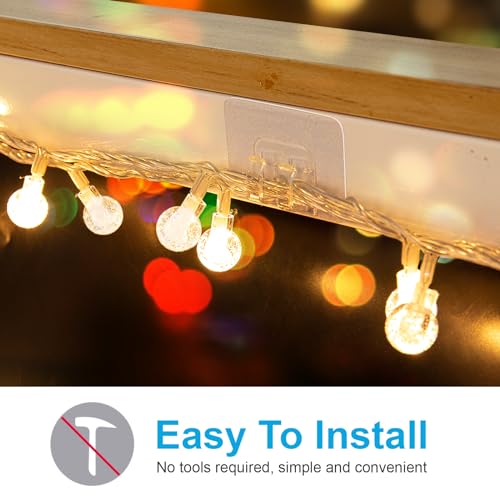 TidyHelper X_Large 24P Outdoor Christmas Light Clips with Waterproof Adhesive Strips