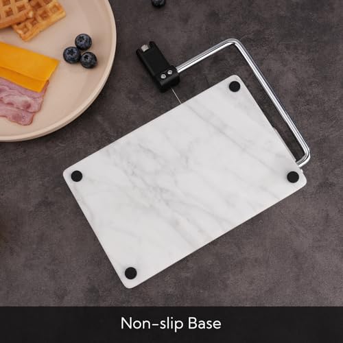 Natural Marble Cheese Slicer with Replaceable Strong Wires & Storage Case