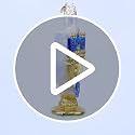 Old World Christmas Hanukkah Menorah Glass Blown Ornament for Christmas Tree, Handcrafted Holiday Decor