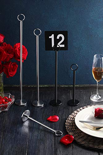 18 Inch Silver Table Number Holder Set of 12 - Wedding & Event Sign Display