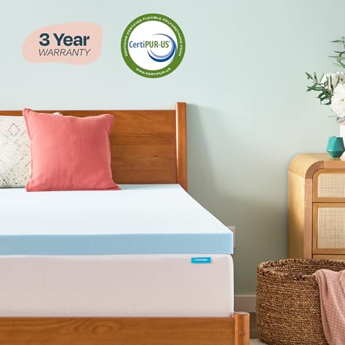 Full Size 3 Inch Gel Infused Memory Foam Mattress Topper - Plush, Cooling & Pressure Relief