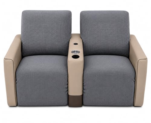 Grey RV Recliner Covers Set of 4 for Loveseat - Microfiber Fit for Thomas Payne RV Seating
