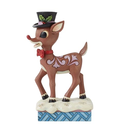 Jim Shore Rudolph Reindeer Figurine Christmas Decor 7.28 Inch