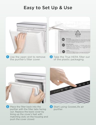 GoveeLife 2 Pack Air Purifier Replacement Accessories for H7124 & H712C