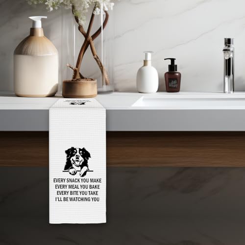Bernese Mountain Dog Kitchen Towels - Dog Lover Gift, Decorative Hand Towels for Bernese Mountain Owners, 16x24 Inch