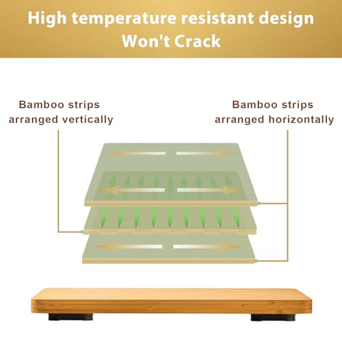 Umilife Bamboo Cutting Board for SP151 Oven - Heat-Resistant, Non-Slip, Extra Storage