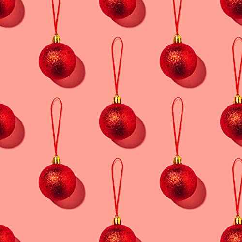 Mandala Crafts Xmas Red Ribbon Ornament Hangers - 100 Hand-Tied Thin Ribbon Loops for Christmas Tree Ornaments, Holiday Decorations, and DIY Crafts