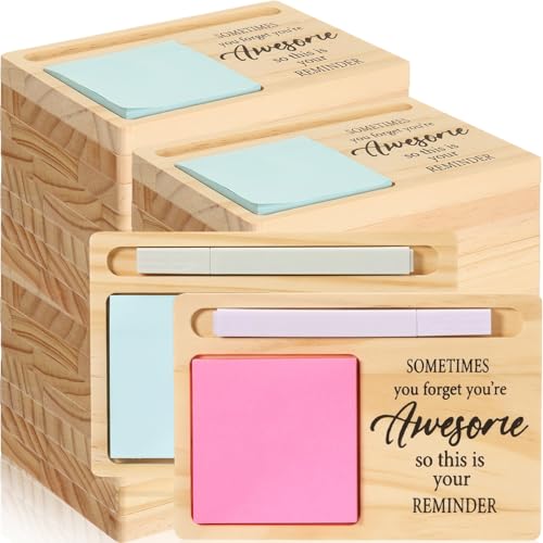 20 Pcs Employee Appreciation Gifts Sticky Note Holder - Inspirational Desk Organizer (Awesome)