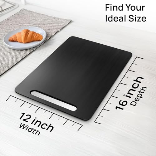 Ibyx Appliance Slider for Coffee Maker - 12x16 Inch Black Sliding Tray