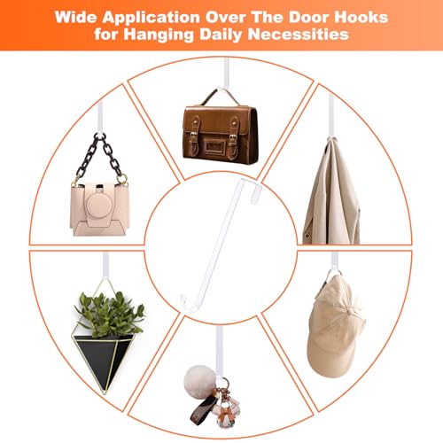 15 in Wreath-Hangers, 2 Pack Easter-Christmas-Halloween Decorations, Fall Door Welcome Sign, Inside-Outside Over The Door Hooks Organizer Home Decor