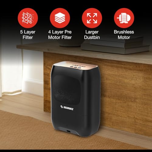 Gearwiz Touchless Electric Vacuum Dustpan with Nozzle – Hands-Free Floor Cleaner