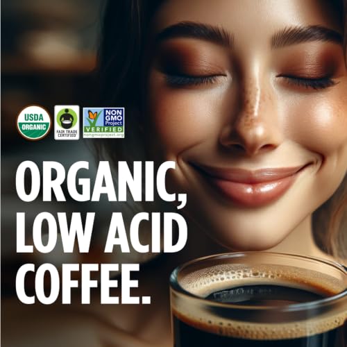 Low Acid Organic Dark Roast Coffee Pods - 24 Count, Single Origin Guatemala