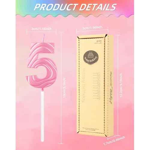 Pink Number Candles,Number 30 Birthday Candle,Pink 30th Happy Birthday Candle,3D Design Cake Topper Decorations for Girls and Women Birthday Party Wedding Anniversary Celebration Supplies