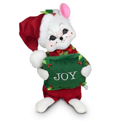Annalee 10-Inch Yuletide Joy Christmas Mouse Ornament - Red Corduroy Holiday Decor