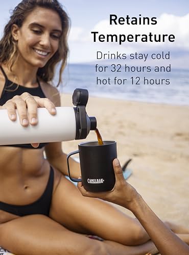 32 Ounces Black Vacuum Insulated Stainless Steel Water Bottle with Magnetic Leak‑Resistant Cap