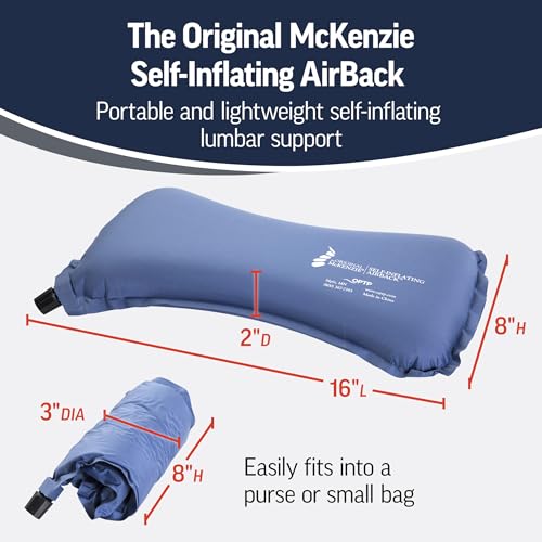 Self-Inflating Travel Lumbar Support Pillow - 16 x 2 x 8 Inches