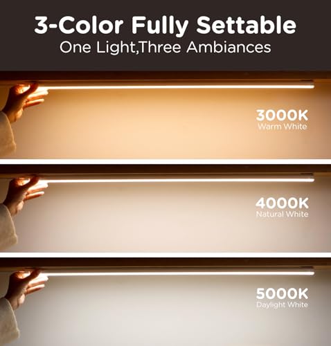 32 Inch Linkable Under Cabinet LED Lights Dimmable 3CCT Plug-in for Kitchen Shelf Closet - 4 Pack